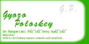 gyozo poloskey business card